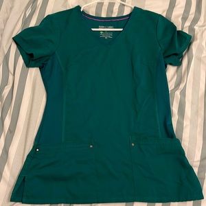 Healing hands scrub set XS green. Purple label yoga